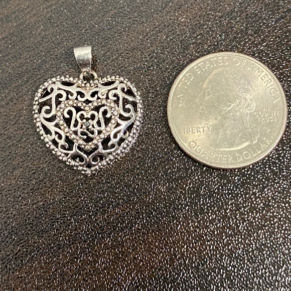 Sterling Silver Heart Pendant - Picture 2 of 5